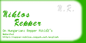 miklos repper business card